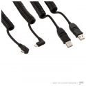 Set di adattatori USB per la ricarica del telefono cellulare (Apple Lightning + micro-USB angolato)