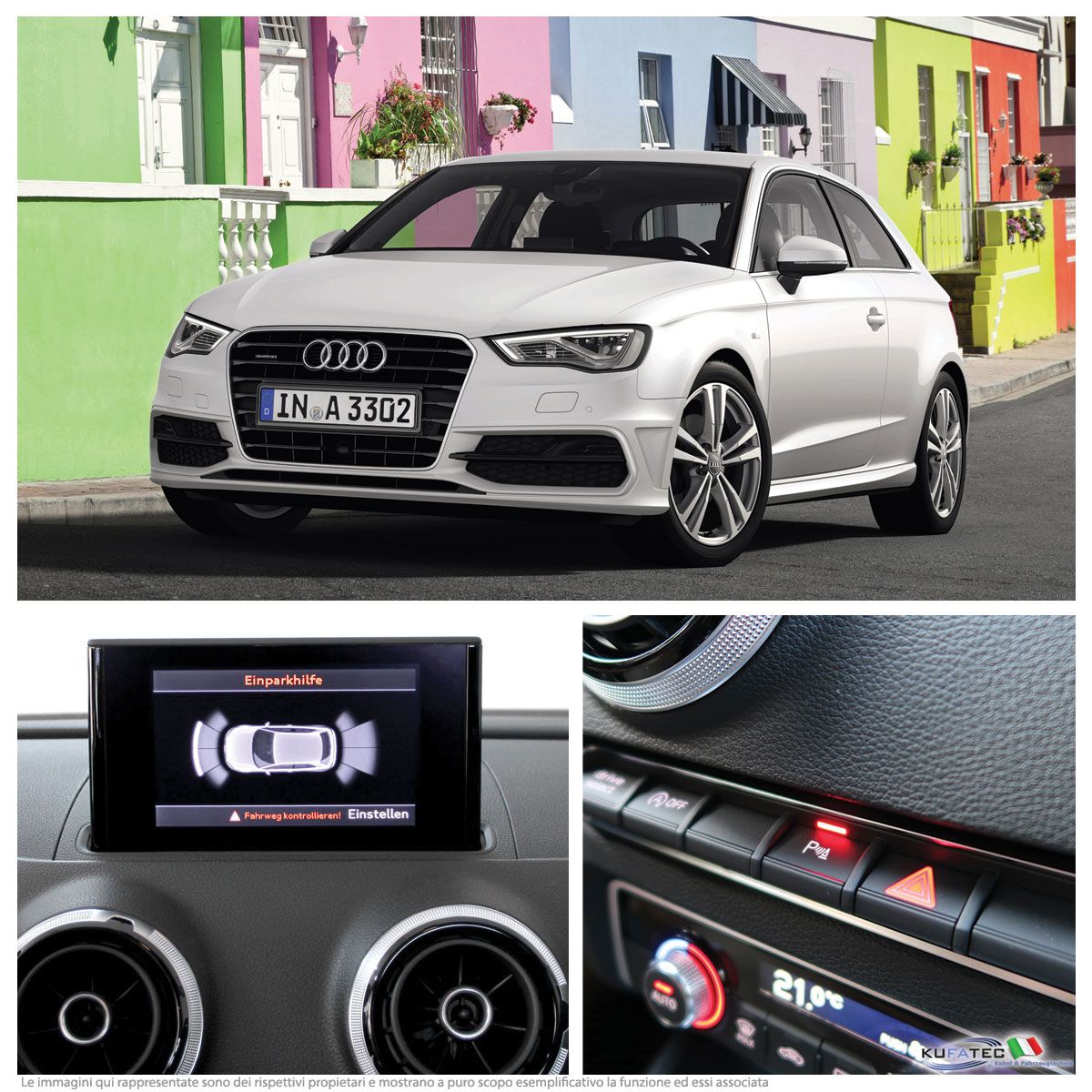 APS Parking System Plus - Anteriore incl. grafica - Retrofit kit - Audi A3  8V - Navistore