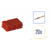 Kit di riparazione connettore 8 pin rosso per scatola contatti MINI ISO