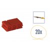 Kit di riparazione connettore 8 pin rosso per scatola contatti MINI ISO