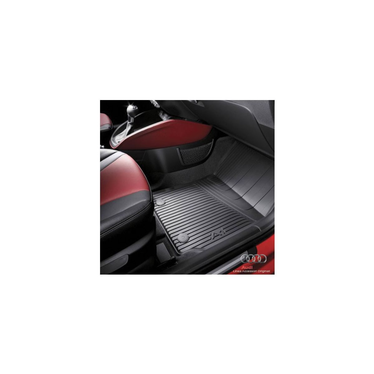 Tappetino anteriore in gomma nera - Audi A1 8X - Navistore