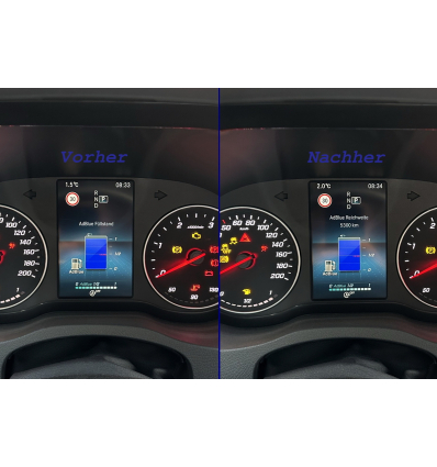 Coding dongle visualizzazione del chilometraggio rimanente del livello di riempimento di Adblue - Mercedes Sprinter W907/910