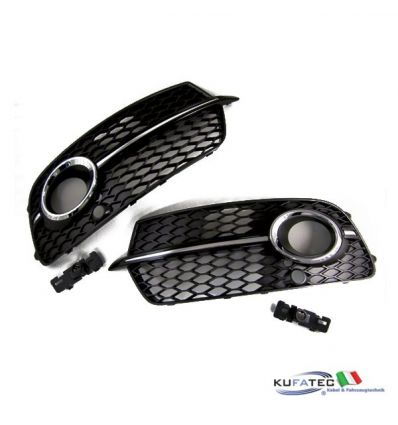 Set griglie inferiori Anteriori con supporti sensore - Audi Q5 8R allestimento S-Line Exterior, SQ5 da my 2013