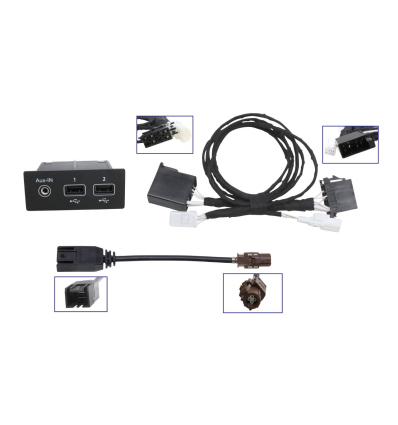 Set completo interfaccia USB multimediale per Media Connect - Retrofit kit - Smart Fortwo/Forfour 453