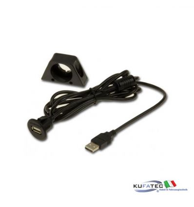 USB panel socket with cable