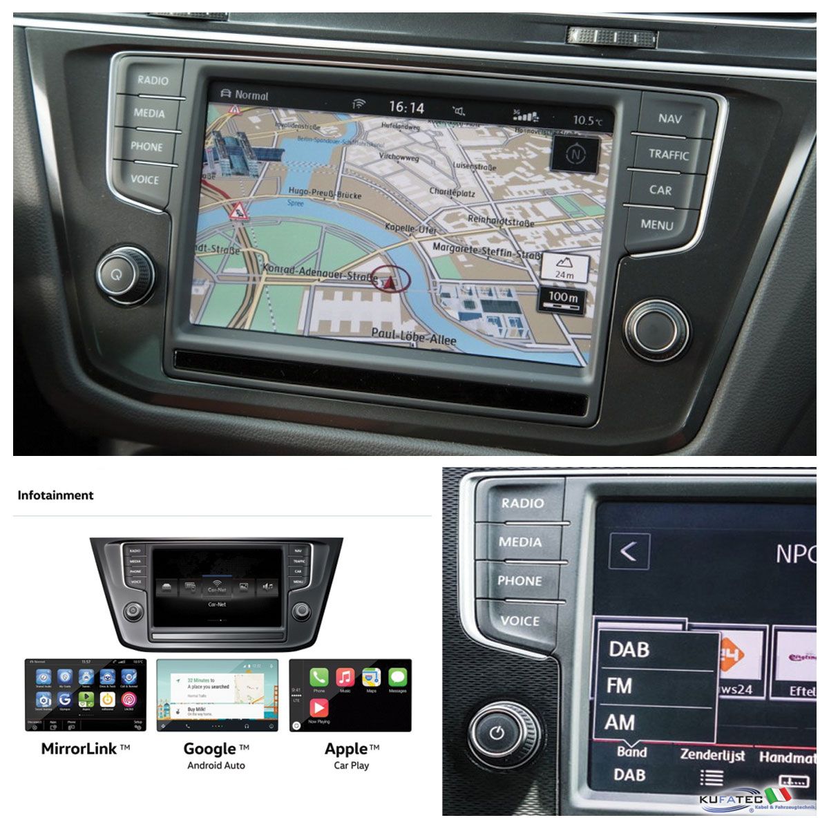 Discover PRO VW Tiguan AD1 Retrofit kit Navigationssystem DAB+