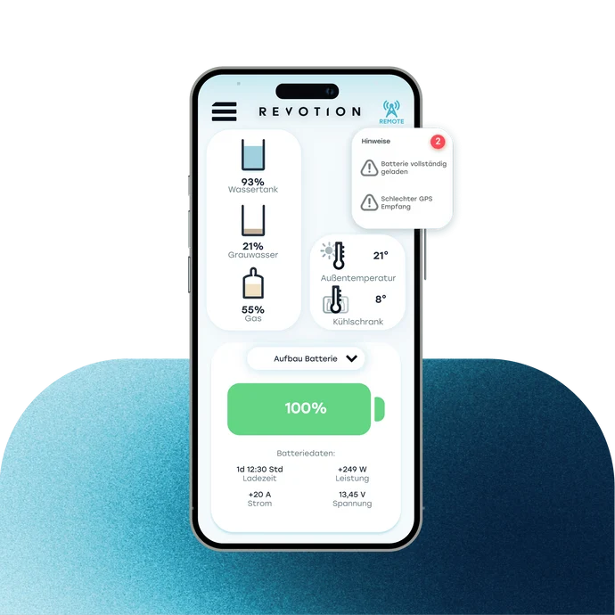 Revotion NODE Battery notifiche e avvisi