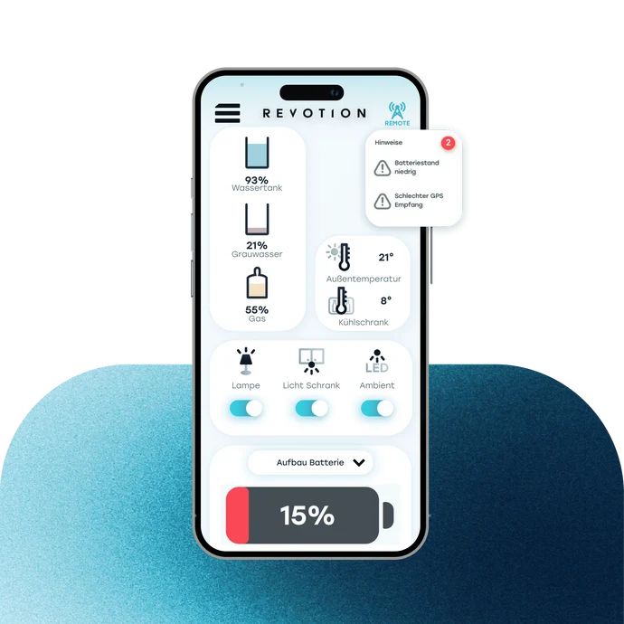 Revotion NODE Battery High Current notifiche e avvisi